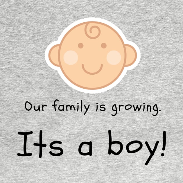 Love this 'Our family is growing. Its a boy' t-shirt! by Valdesigns